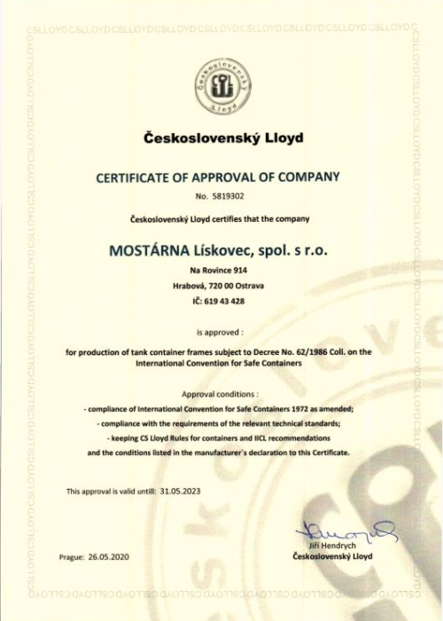 Čs Lloyd Certificate